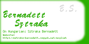 bernadett sztraka business card